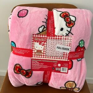 Queen hello kitty candy land blanket